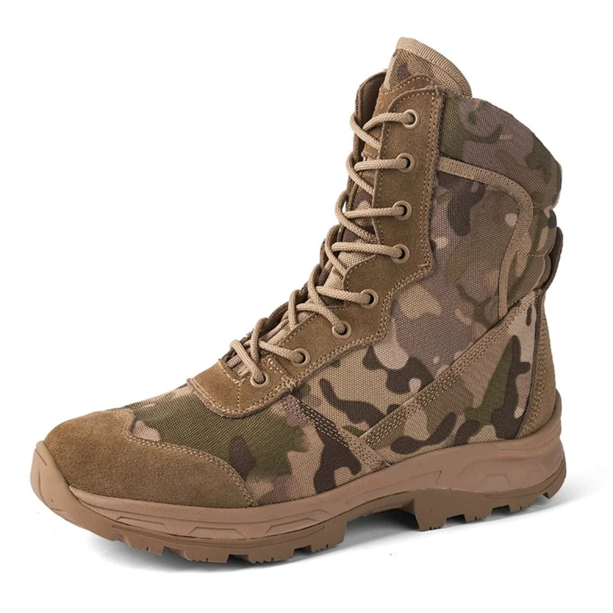 Men's Large Size Camouflage Desert Tactical Boots Outdoor Mountaineering Hiking Shoes Non-Slip Wear-Resistant Hunting Boots