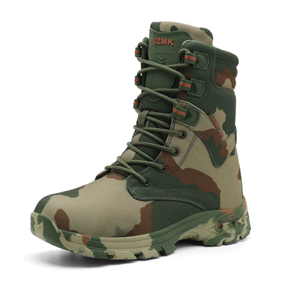 High-Top Tactical Desert Boots Men's Camouflage Hunting Boots Outdoor Non-Slip Wear-Resistant Mountaineering Hiking Shoes