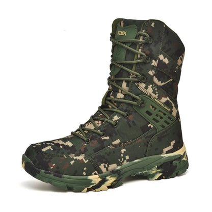 Men's Breathable Desert Tactical Shoes Camouflage Hunting Boots Outdoor Off Road Wear-Resistant Mountaineering Hiking Boots