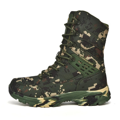 Men's Breathable Desert Tactical Shoes Camouflage Hunting Boots Outdoor Off Road Wear-Resistant Mountaineering Hiking Boots