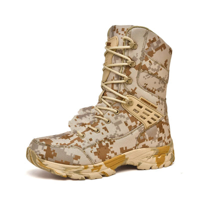 Men's Breathable Desert Tactical Shoes Camouflage Hunting Boots Outdoor Off Road Wear-Resistant Mountaineering Hiking Boots