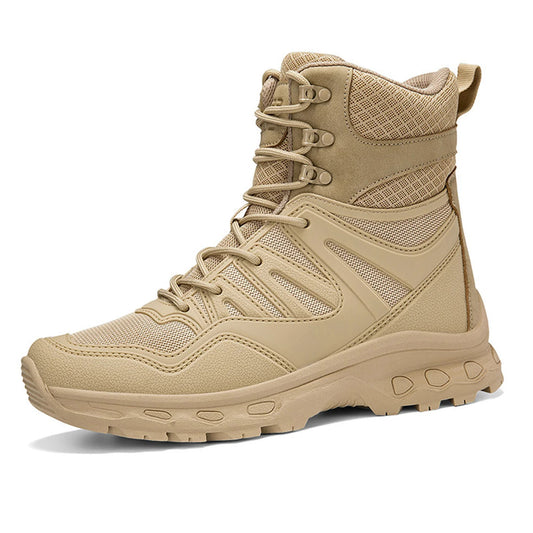 Outdoor Hiking Wear-Resistant Mountaineering Boots Men's High-Top Camouflage Hunting Boots Breathable Tactical Desert Shoes
