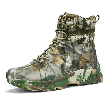 Outdoor Hiking Wear-Resistant Mountaineering Boots Men's High-Top Camouflage Hunting Boots Breathable Tactical Desert Shoes