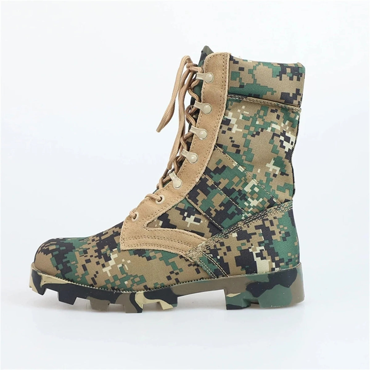 Jungle Camouflage Outdoor Desert Tactical Training Boots Men's Hunting Boots Breathable Wear-Resistant Mountaineering Shoes