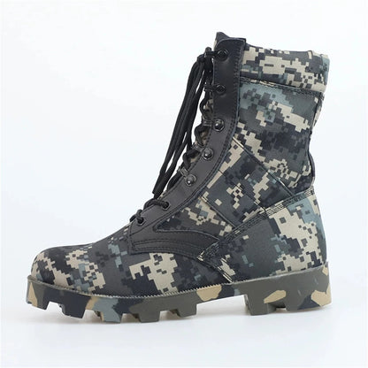 Jungle Camouflage Outdoor Desert Tactical Training Boots Men's Hunting Boots Breathable Wear-Resistant Mountaineering Shoes