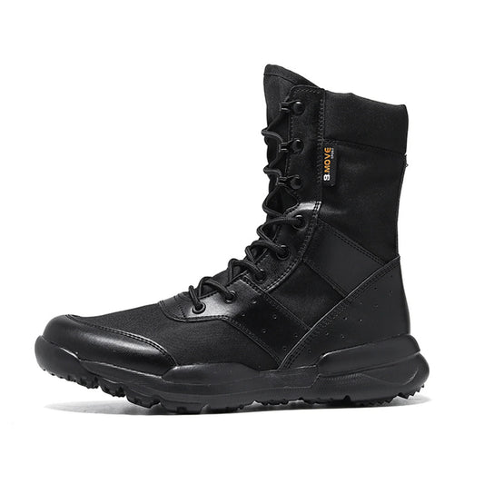 Summer Lightweight Breathable Desert Tactical Boots Shock Absorbing Hunting Shoes Men Women's CQB Special Military Boots