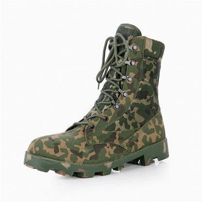Camouflage Hunting Boots Men's High-Top Breathable Tactical Shoes Outdoor Hiking Wear-Resistant Waterproof Mountaineering Boots