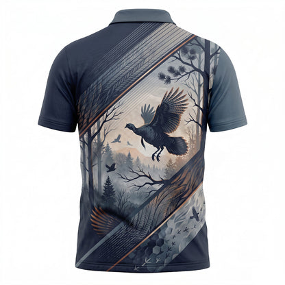 Wild Turkey Hunting Polo Shirt Hunter Gift for Dad Father's Day TP1045