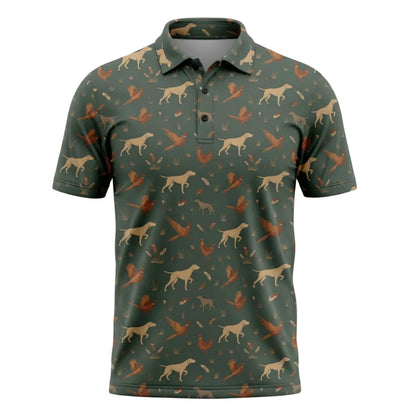 Pointer Dog Hunting Pattern Upland Heritage Polo Shirt Pheasant PHP1002