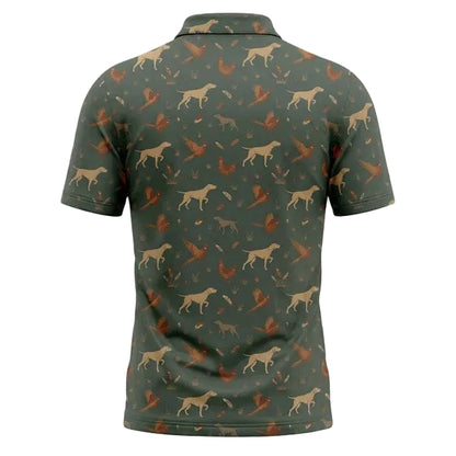 Pointer Dog Hunting Pattern Upland Heritage Polo Shirt Pheasant PHP1002