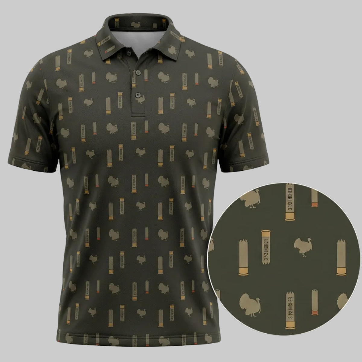 Turkey Hunting Shotgun Heritage Polo Shirt TP1049