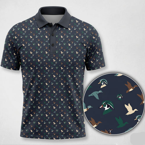 Wood Duck Flight Hunting Polo Shirt DHP1018