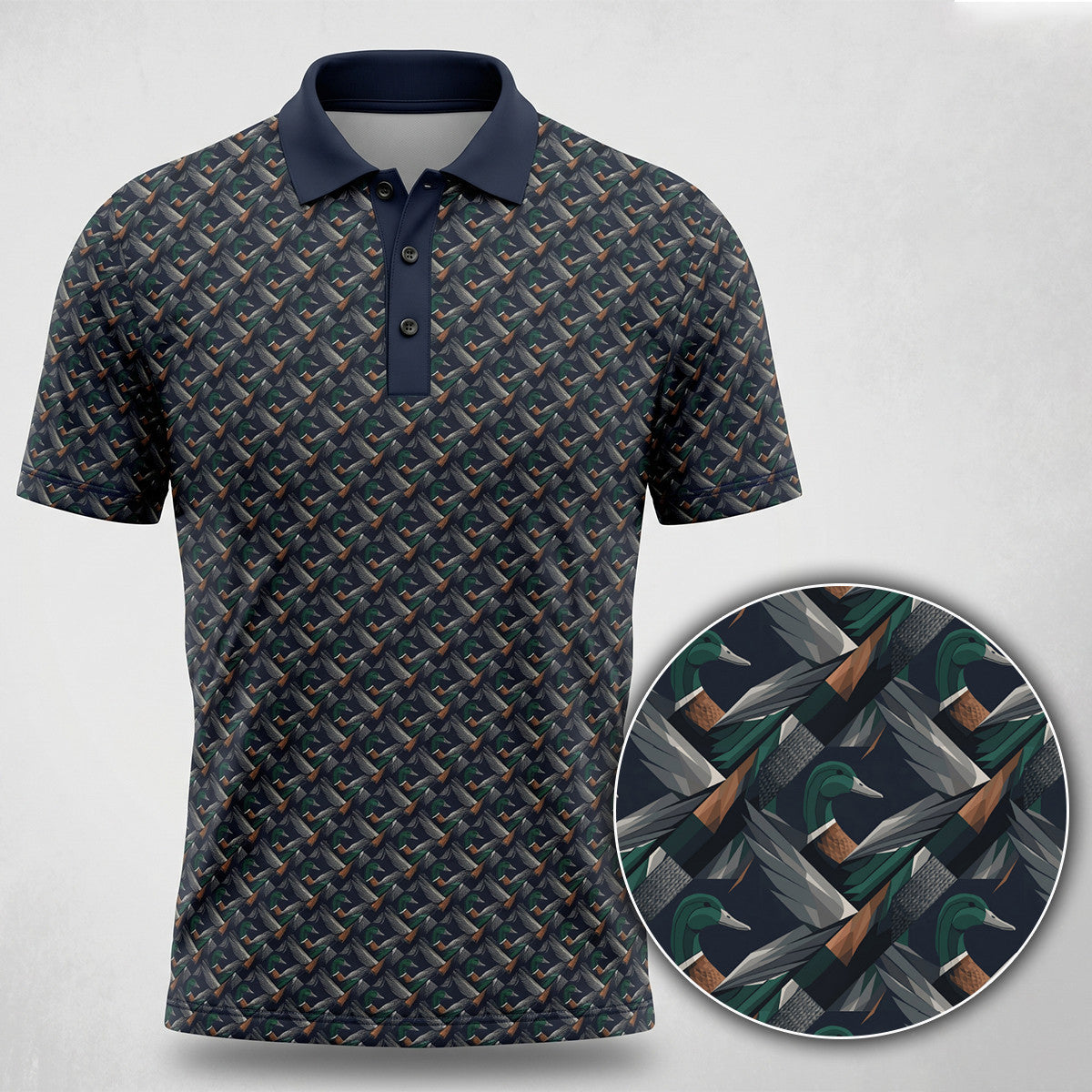 Duck Hunting Mallard Weave Polo Shirt DHP1022
