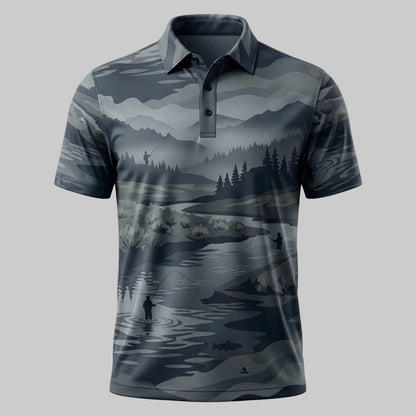 Fly Fishing Where Rivers Wander Polo Shirt FFP1009