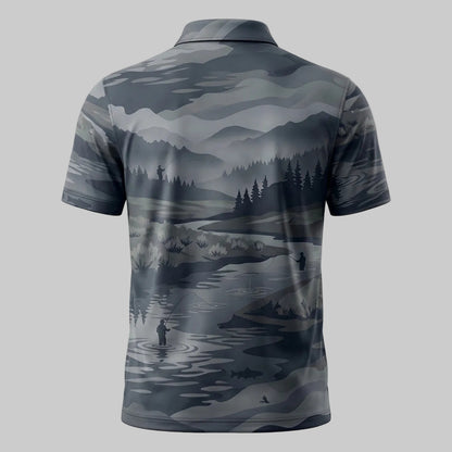 Fly Fishing Where Rivers Wander Polo Shirt FFP1009
