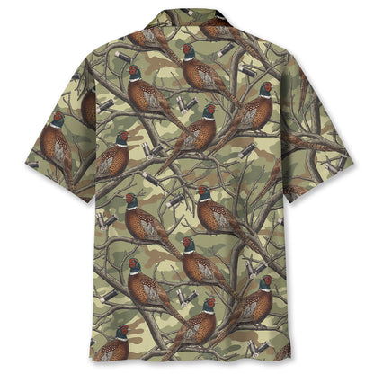 Vintage Pheasant Hunting Camouflage Hawaiian Shirt