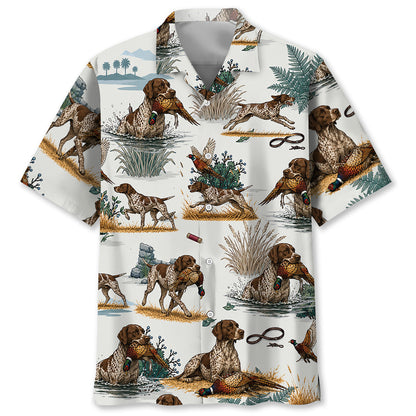 German Short Hair Pointer Pheasant Hunting Hawaiian Shirt
