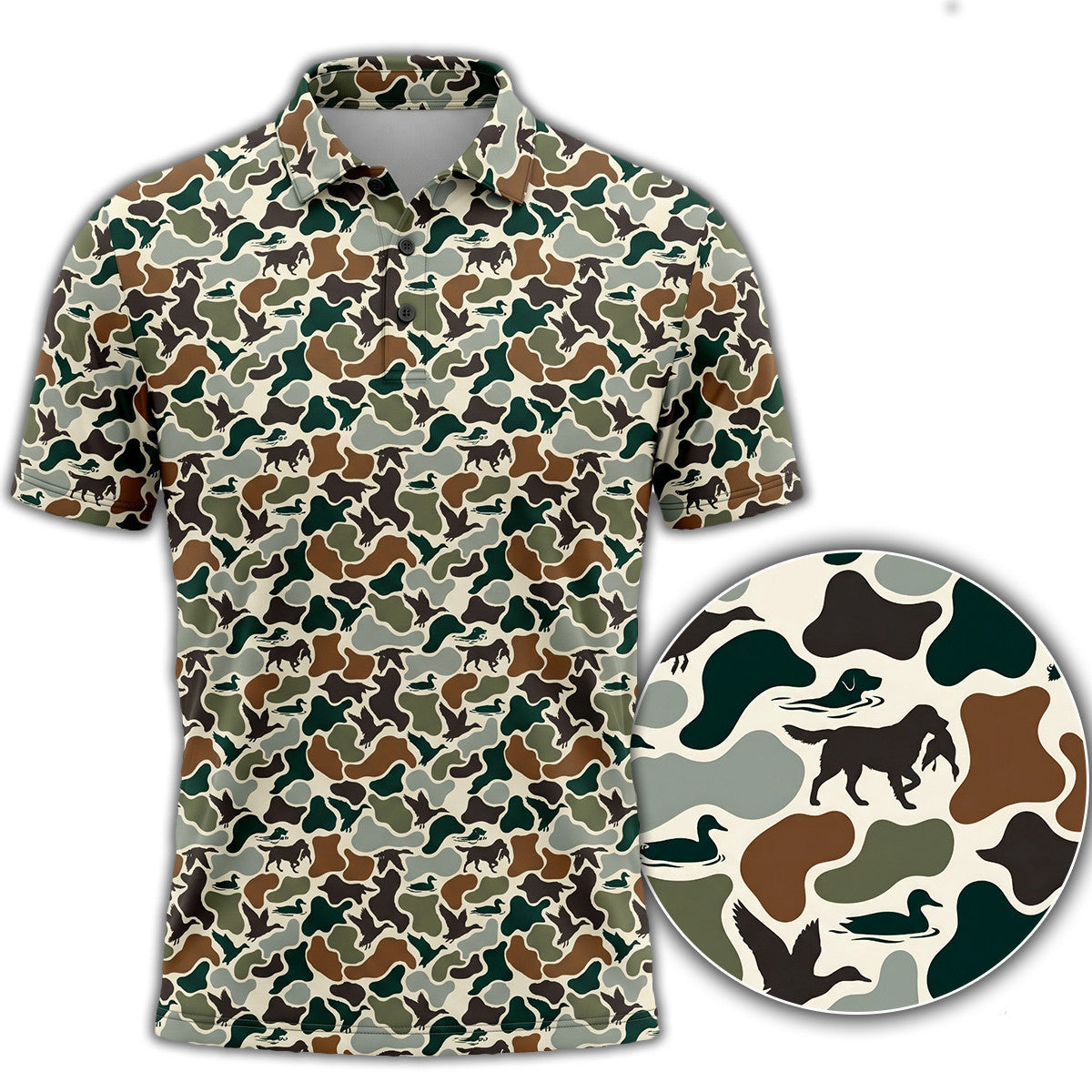 Duck Hunting Camo Polo Shirt DHP1024