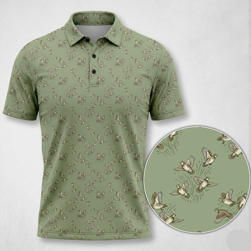 Turkey Upland Quail Hunter Father's Day Gift Polo Shirt QHP1001
