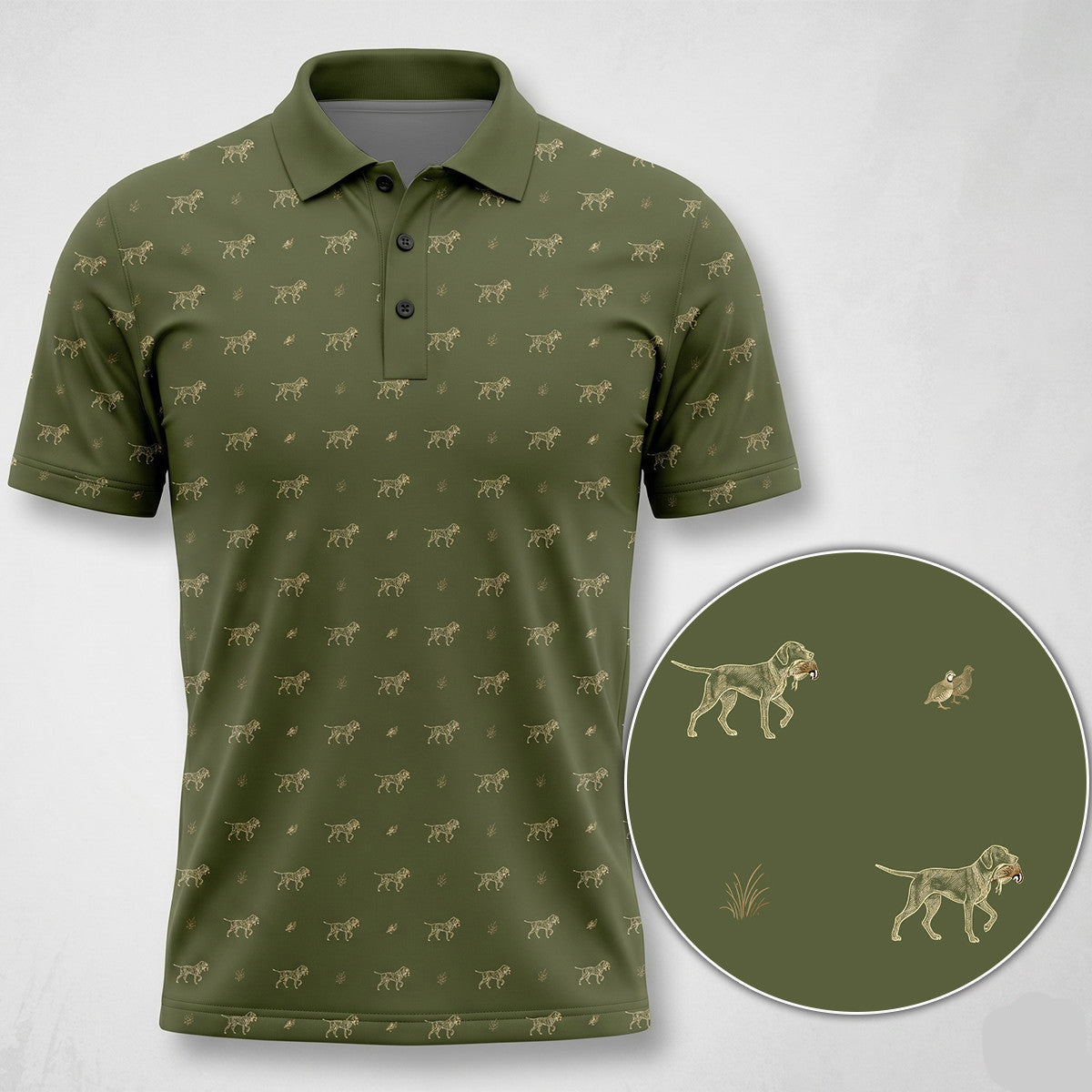 Duck Hunting Dog Retriever Bird Polo Shirt  Father's Day Gift QHP1002