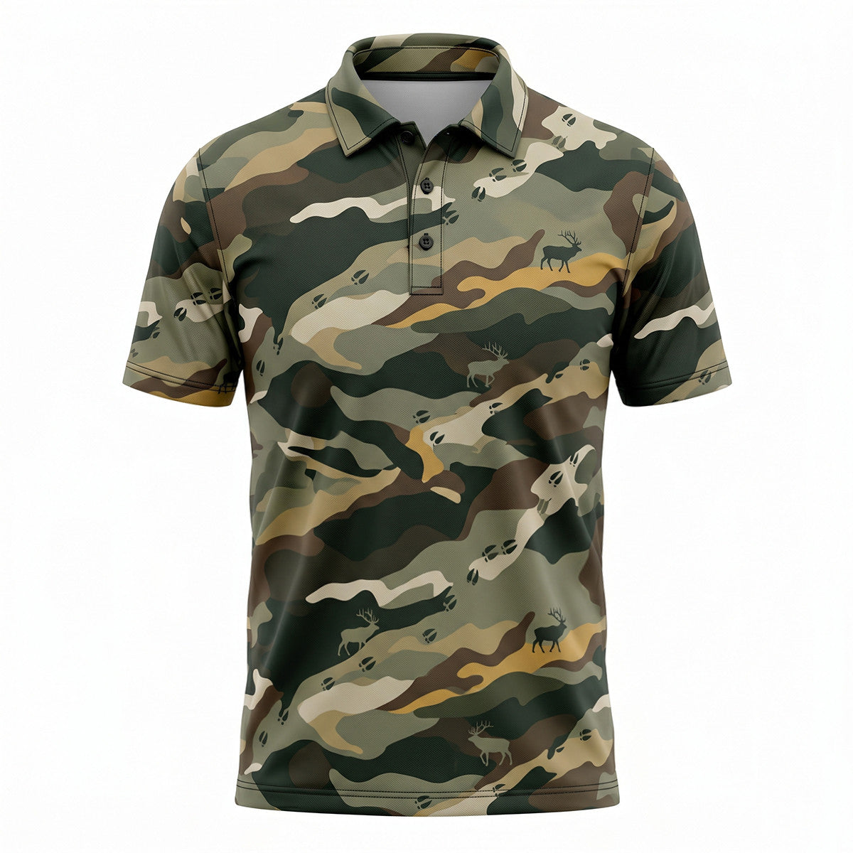 Whitetail Deer Hunter Dad Father's Day Gift Polo Shirt EHP1001