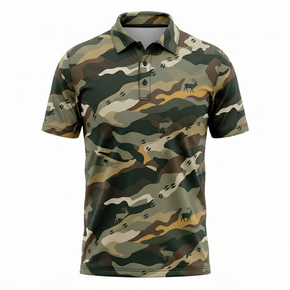 Whitetail Deer Hunter Dad Father's Day Gift Polo Shirt EHP1001
