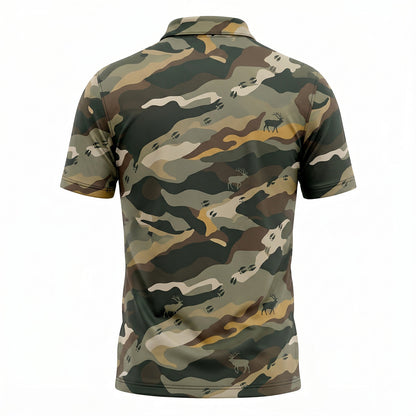 Whitetail Deer Hunter Dad Father's Day Gift Polo Shirt EHP1001
