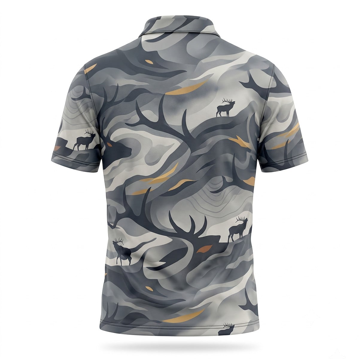 Bull Elk Hunting Polo Shirt Hunter Dad Father's Day Gift Polo EHP1003