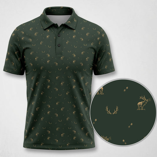 Elk Hunting Whitetail Heritage Polo Shirt EHP1005