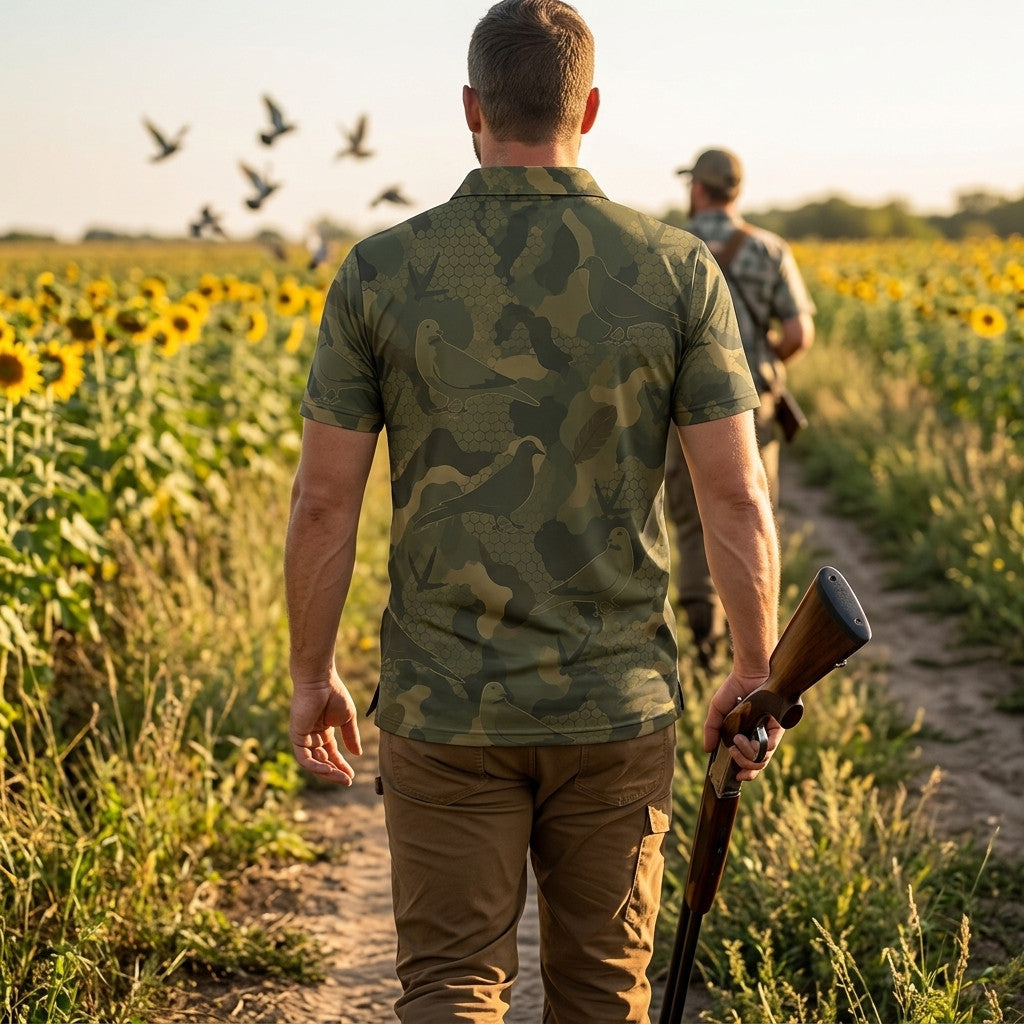 Dove Hunting Men Duck Polo Shirt