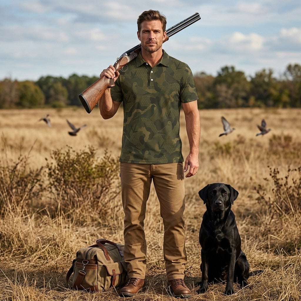 Dove Hunting Men Duck Polo Shirt