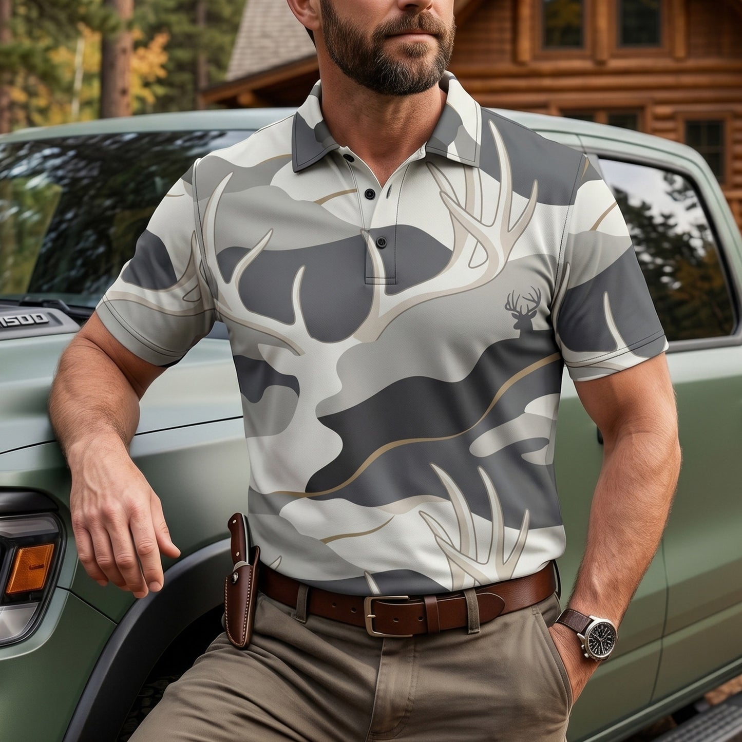 Deer Whitetail Society Collection Hunter Polo Shirt WSP1001