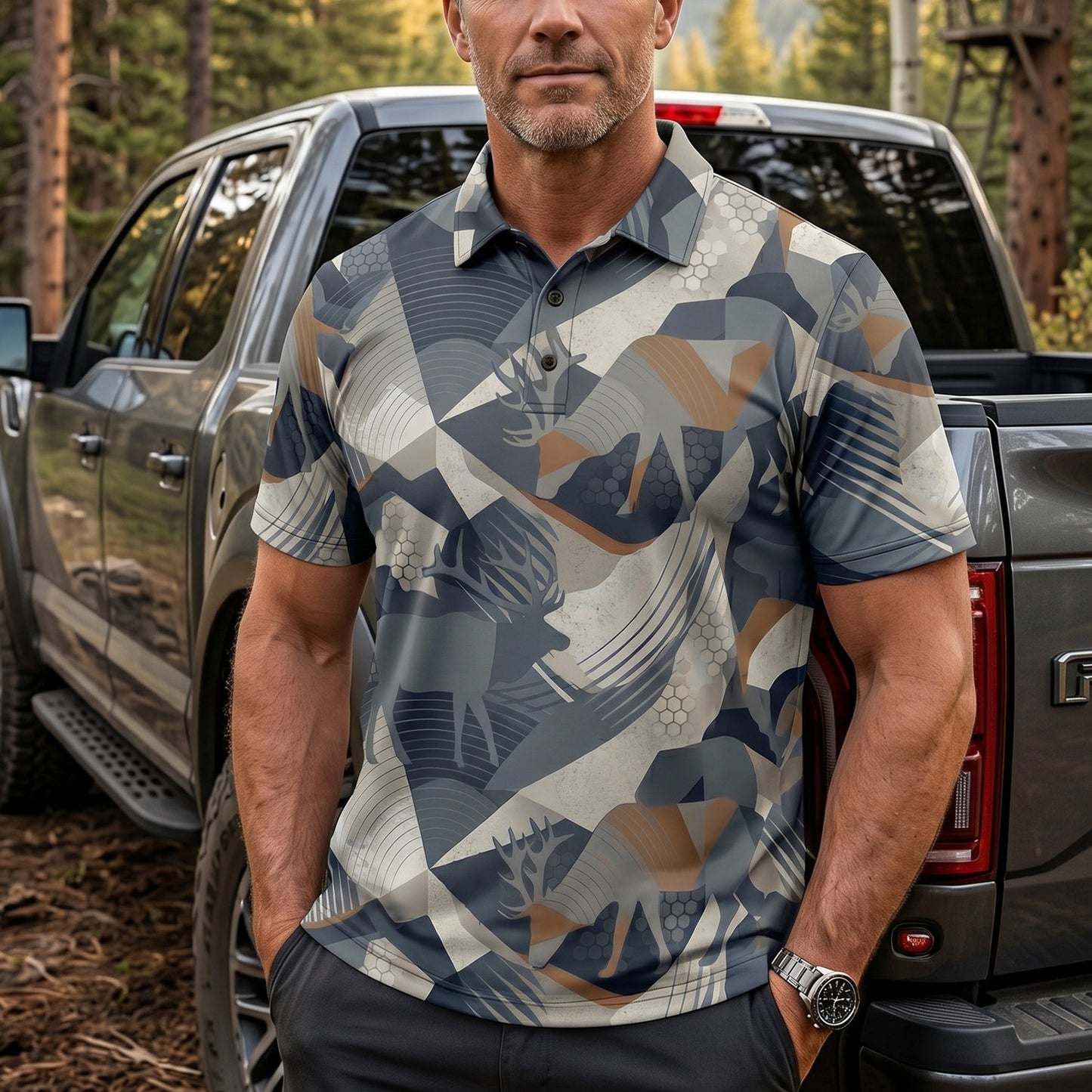 Elk Modern Range Hunting Polo Shirt EHP1008