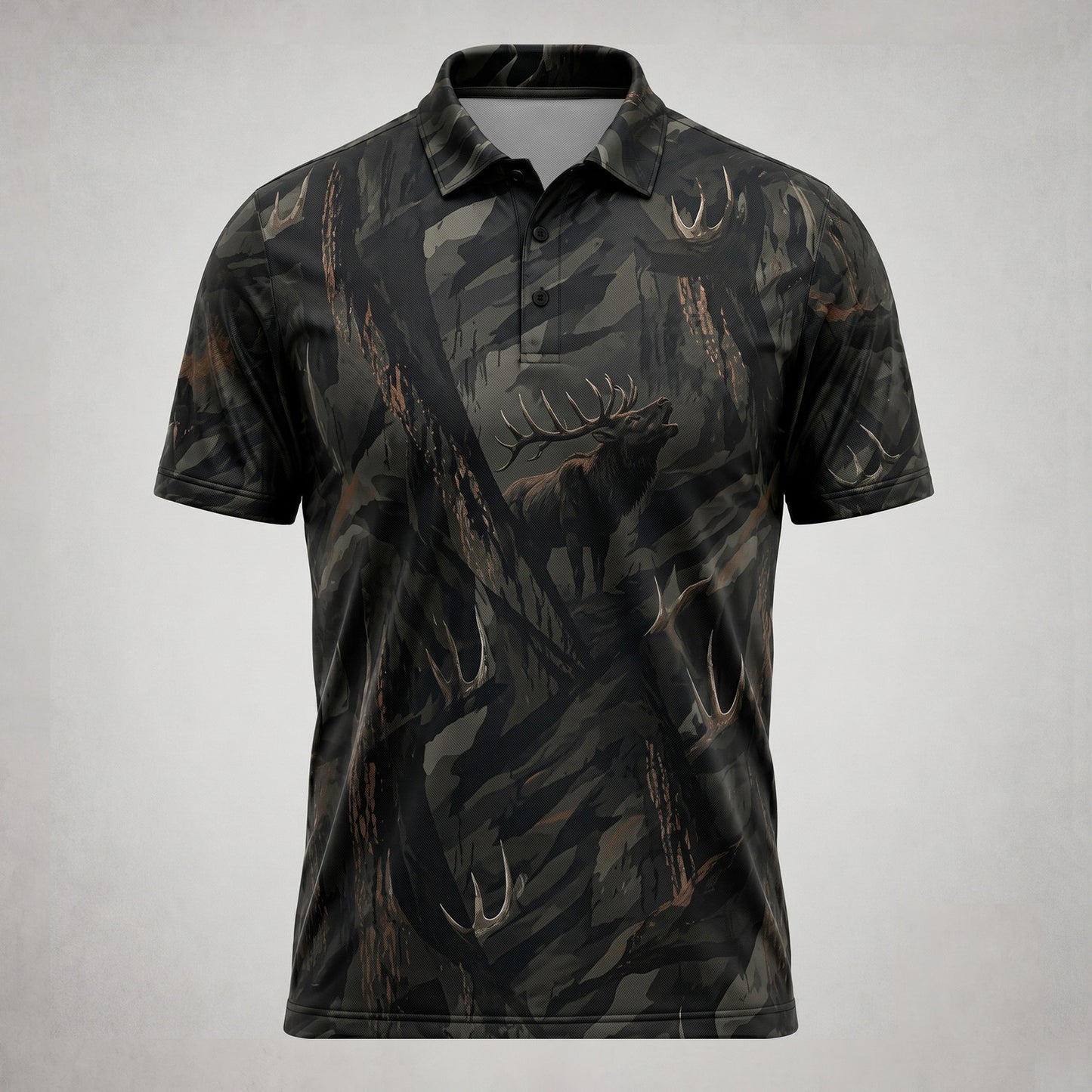 The Timber King Elk Hunting Polo Shirt EHP1009