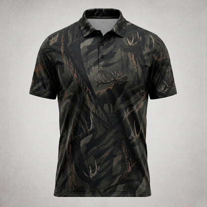 The Timber King Elk Hunting Polo Shirt EHP1009