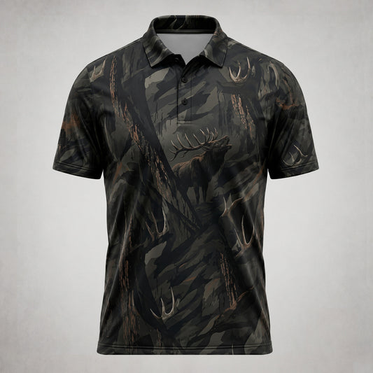 The Timber King Elk Hunting Polo Shirt EHP1009