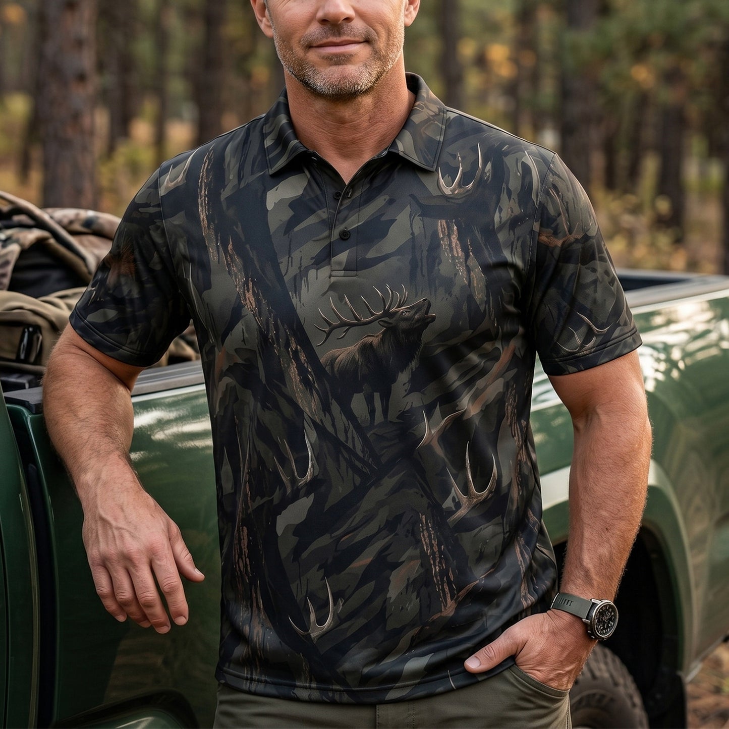 Elk Hunting - Polo Shirt EHP1009
