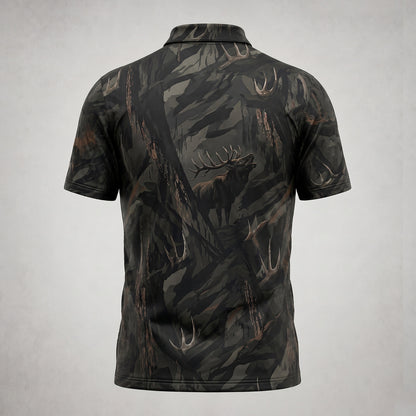 The Timber King Elk Hunting Polo Shirt EHP1009