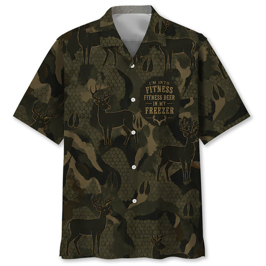 I'm Into Fitness Fitness Deer In My Freezer Hunting Hawaiian Shirt