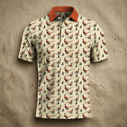 Pheasant Hunting Men Polo Shirt