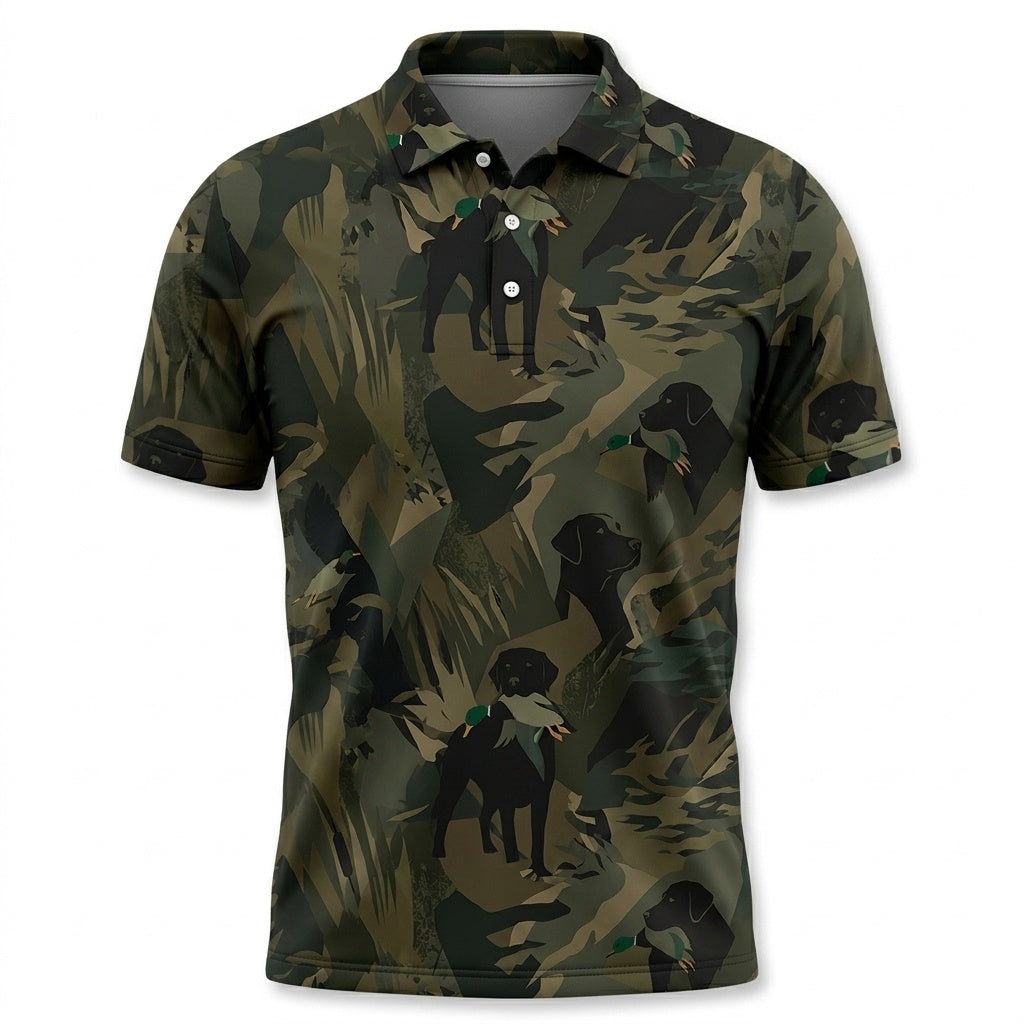 Mallard Duck Retriever Camouflage Polo Shirt