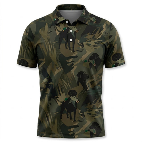 Mallard Duck Retriever Camouflage Polo Shirt