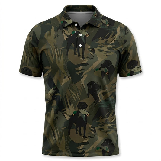 Mallard Duck Retriever Camouflage Polo Shirt