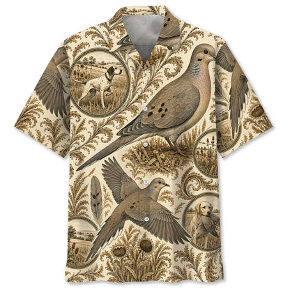 Mourning Dove Hunting Dog Toile Polo Shirt VCP1036