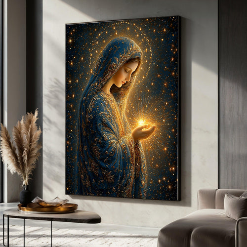 Radiant Virgin Mary Canvas Wall Art