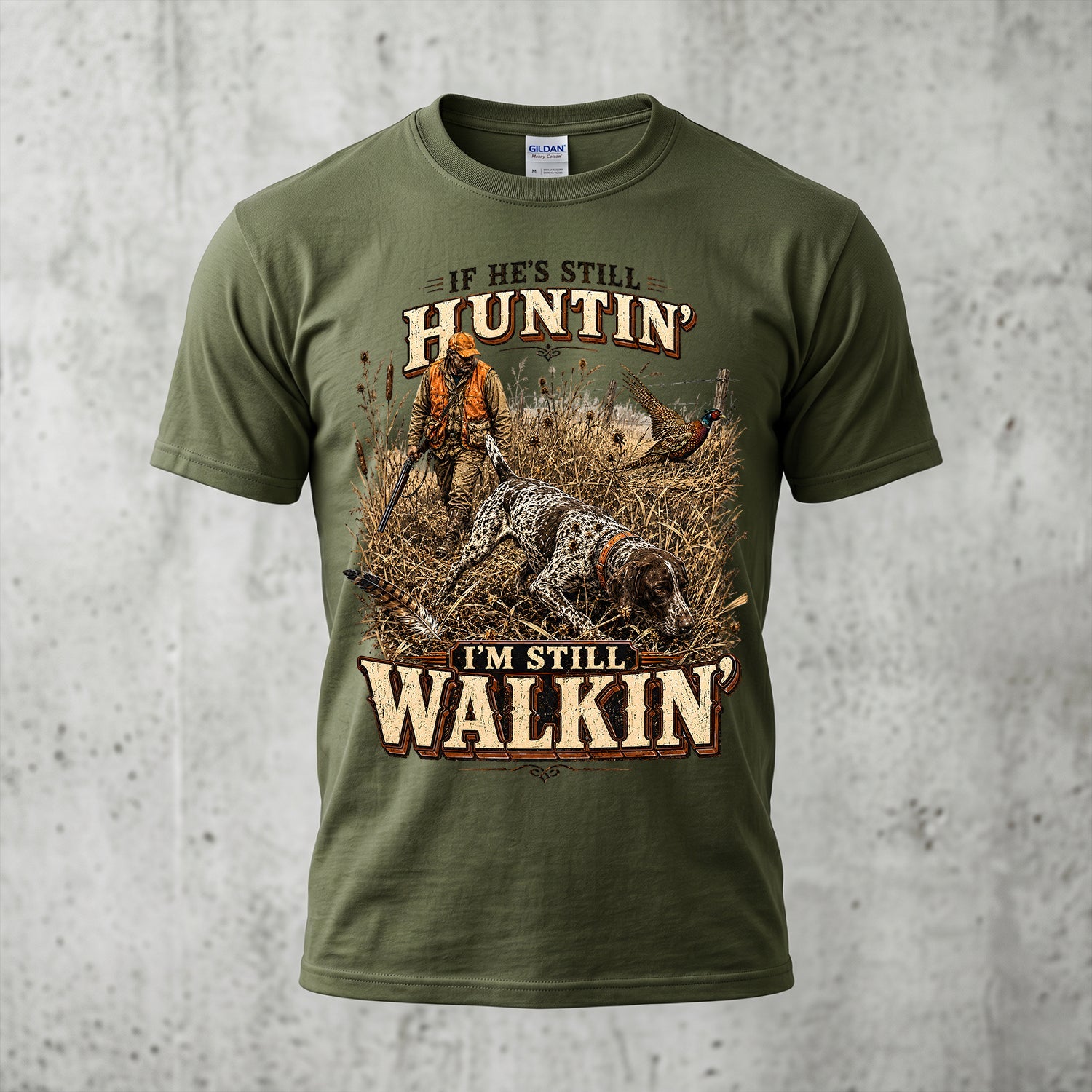 Upland Pheasant Hunting - Outdoor Cotton T-Shirt PHCT1030