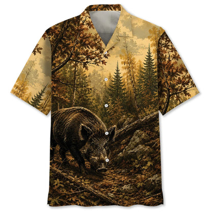 Feral Boar Fall Forest Polo Shirt VCE1022
