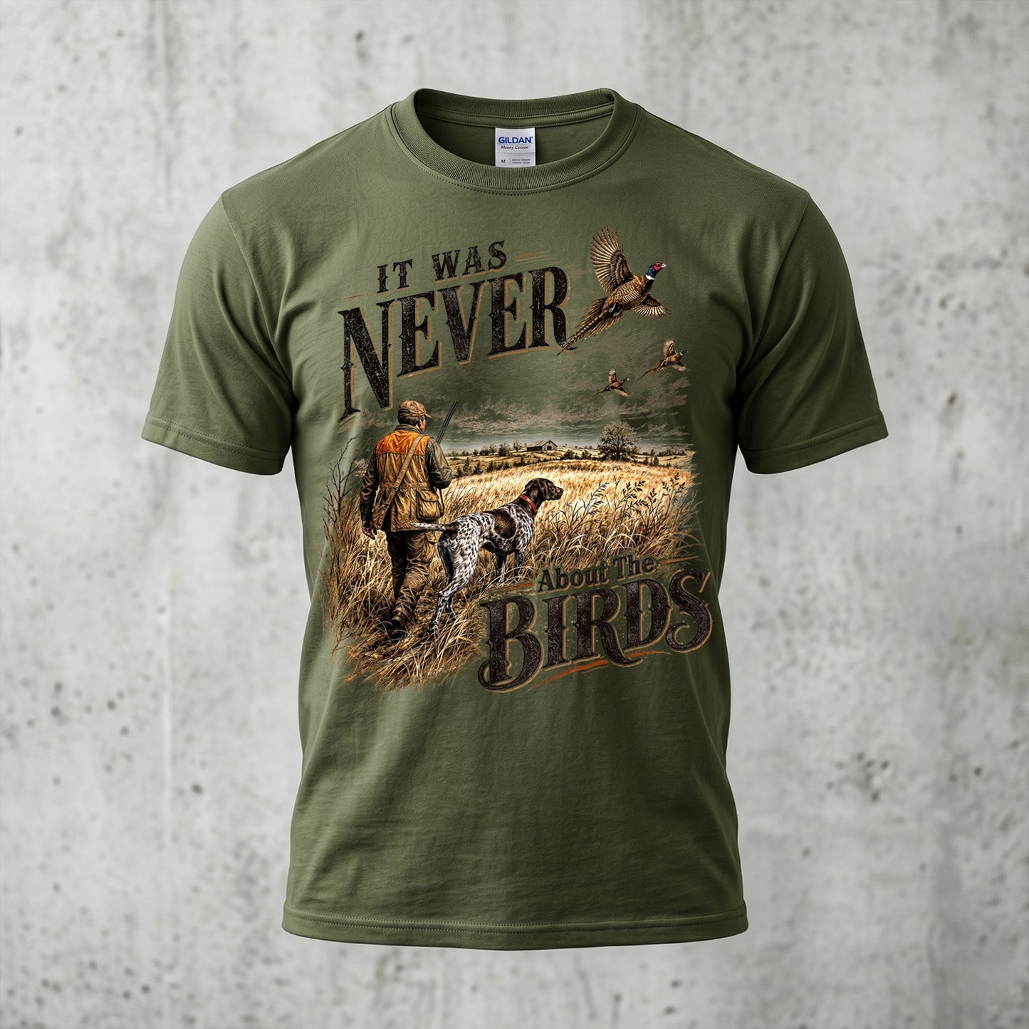 Upland Pheasant Hunting - Outdoor Cotton T-Shirt PHCT1032