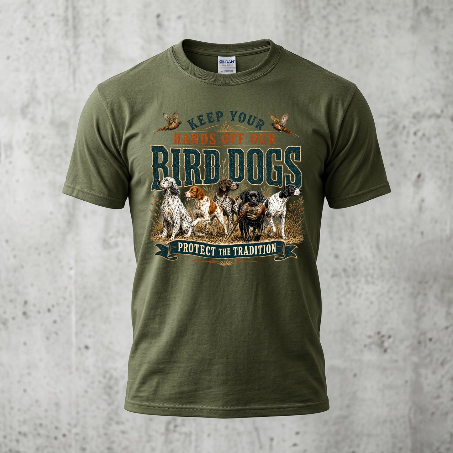 Upland Pheasant Hunting - Outdoor Cotton T-Shirt PHCT1063