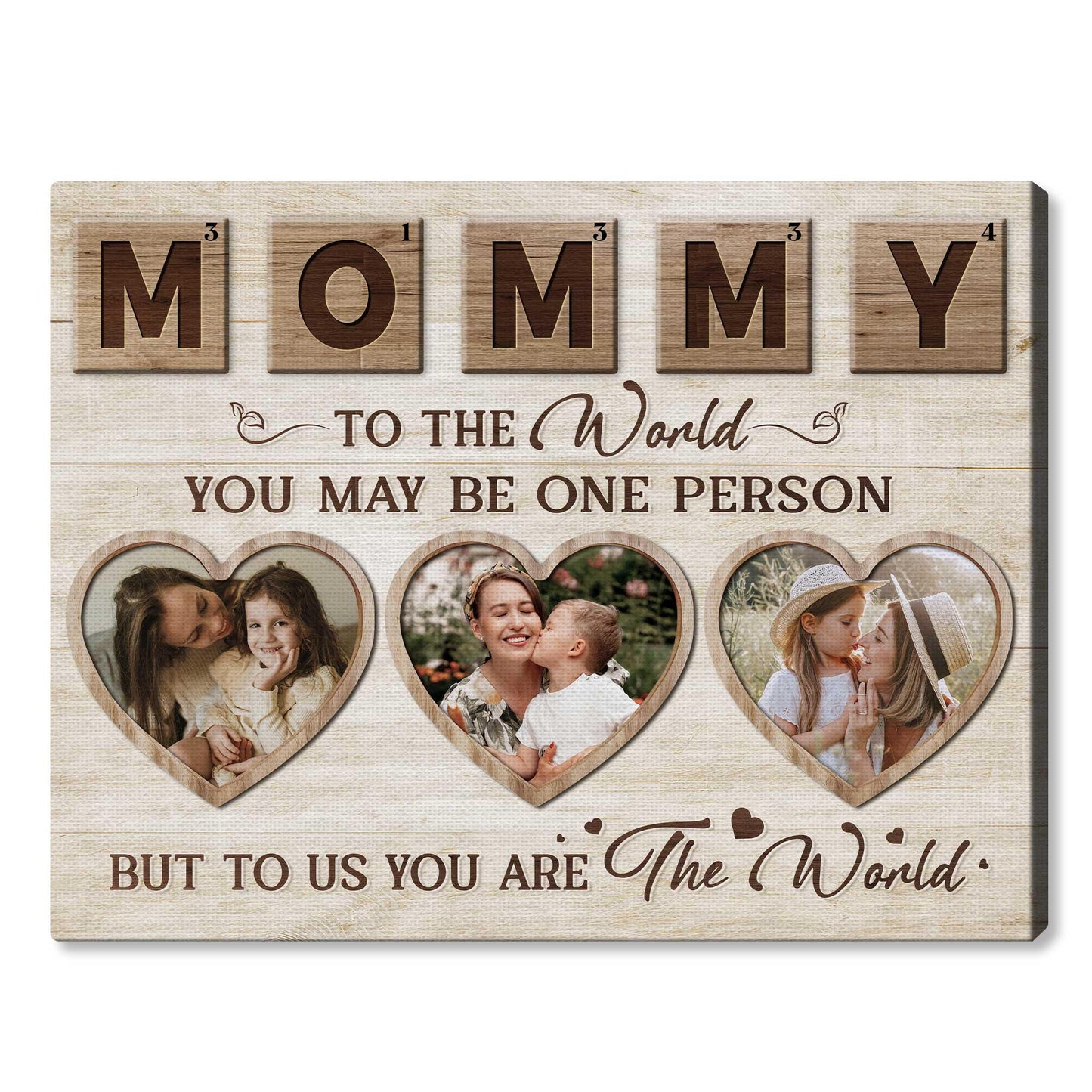 Personalized Mom Photo Collage Canvas Wall Art